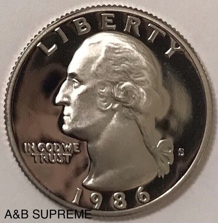 1986 S Washington Quarter Dollar Clad Gem Proof