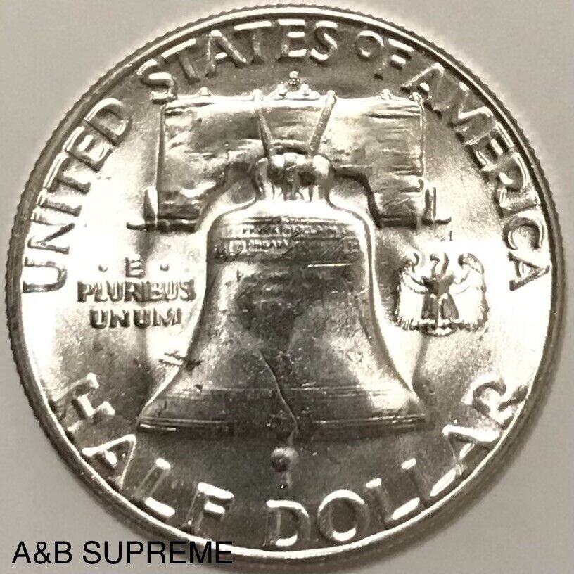1954 S Franklin Half Dollar Gem Bu Uncirculated 90% Silver
