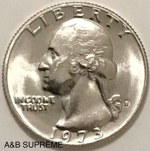 1973 D Washington Quarter Dollar Gem Bu Uncirculated