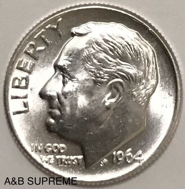 2) 1946-1964 Roosevelt Dimes Gem Bu Uncirculated 90% Silver