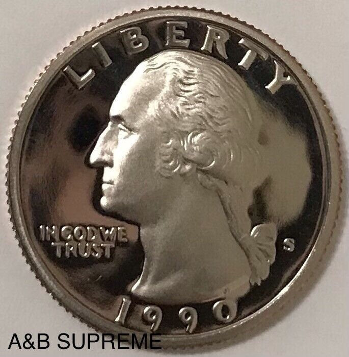 1990 S Washington Quarter Dollar Clad Gem Proof