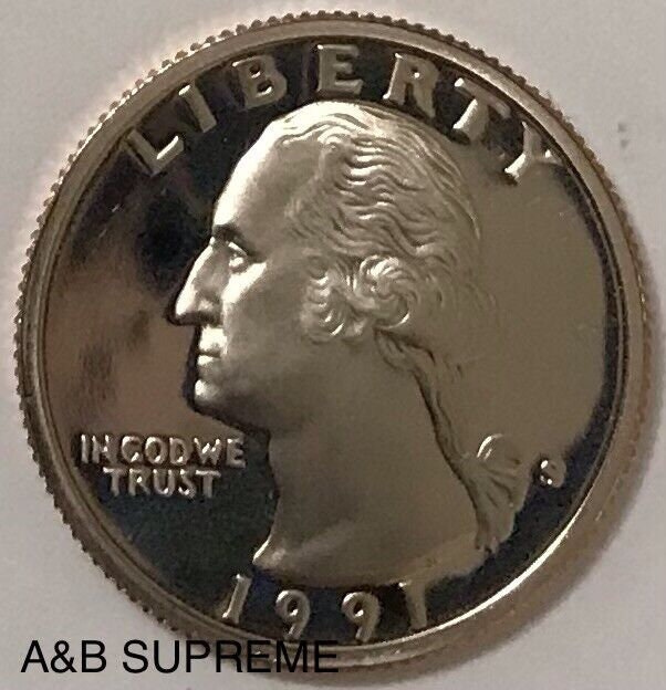 1991 S Washington Quarter Dollar Clad Gem Proof