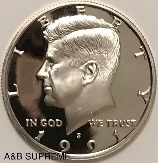 1991 S Kennedy Half Dollar Gem Cameo Clad Proof