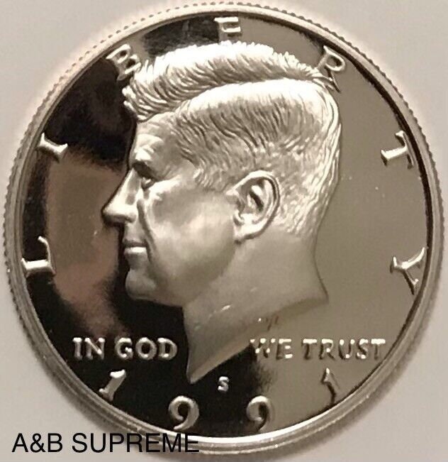 1991 S Kennedy Half Dollar Gem Cameo Clad Proof