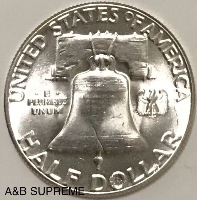 1952 Franklin Half Dollar Gem Bu Uncirculated 90% Silver