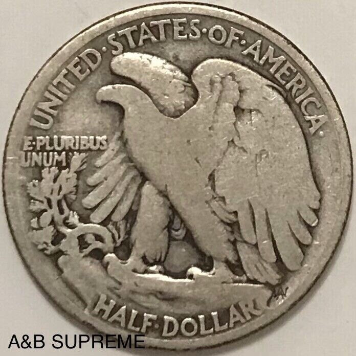 1918 Walking Liberty Half Dollar Very Good VG 90% Silver