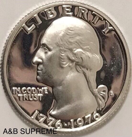 1976 S Washington Quarter Dollar 40% Silver Gem Proof Bicentennial