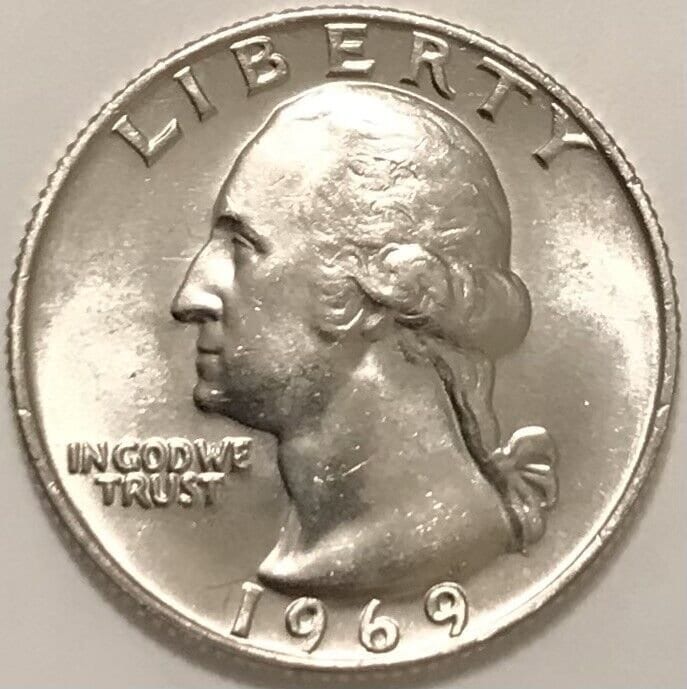 40) 1969 Washington Quarter Roll Dollar Gem Bu Uncirculated