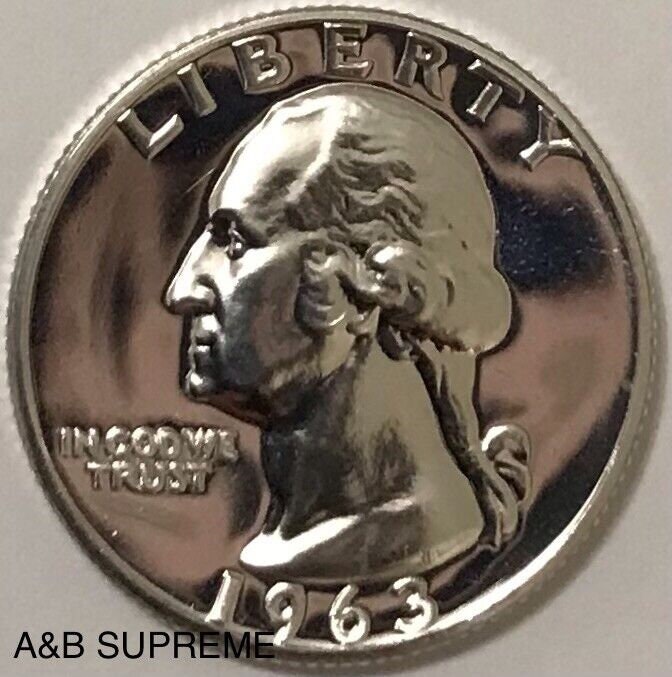1963 Washington Quarter Gem Proof 90% Silver