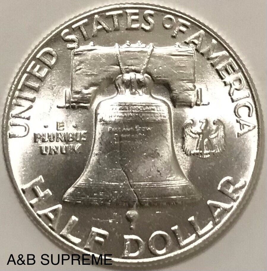 1953 Franklin Half Dollar Gem Bu Uncirculated 90% Silver