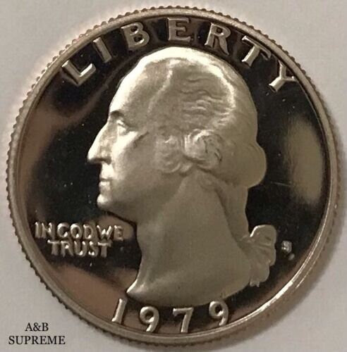 1979 S Washington Quarter Dollar Type 1 Filled S Clad Gem Proof