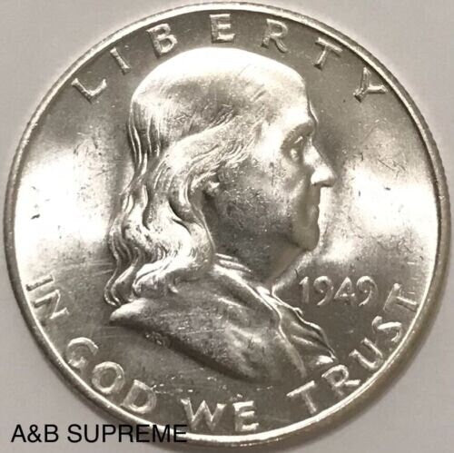 1949 S Franklin Half Dollar Gem Bu Uncirculated 90% Silver
