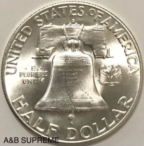 1949 S Franklin Half Dollar Gem Bu Uncirculated 90% Silver