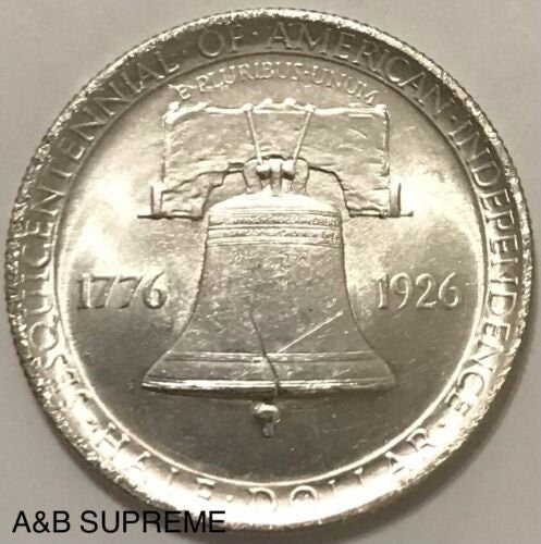 1926 Sesquicentennial Commemorative Half Dollar Gem Bu Uncirculated 90% Silver