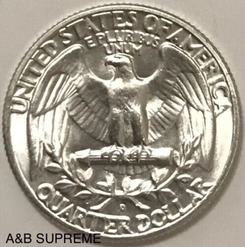 1954 D Washington Quarter Gem Bu Uncirculated 90% Silver