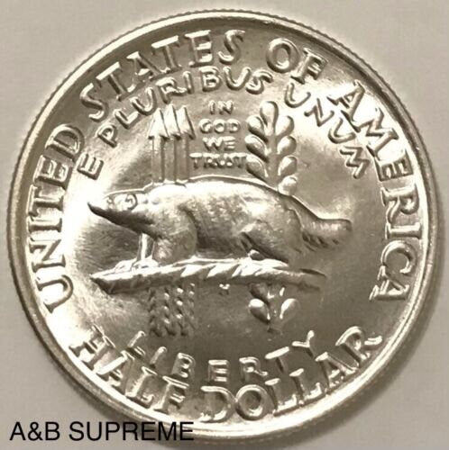 1936 Wisconsin Commemorative Half Dollar Superb Gem Bu Uncirculated 90% Silver