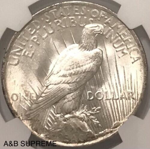 1923 Peace Dollar NGC MS 63 With Strong Mint Luster