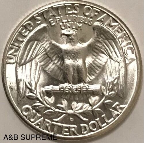 1939 D Washington Quarter Gem Bu Uncirculated 90% Silver