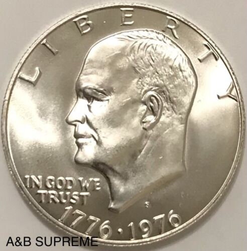 1976 S Eisenhower Dollar 40% Silver Gem Bu Uncirculated Bicentennial