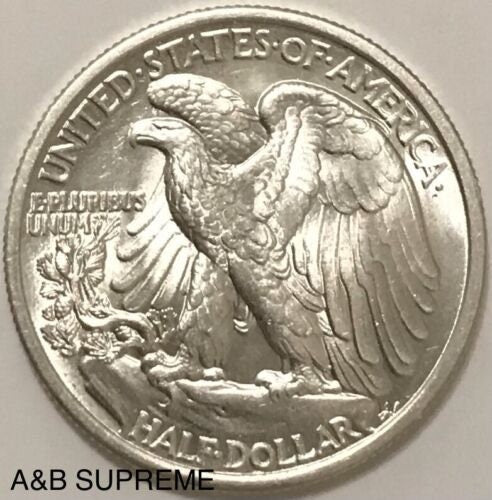 1935 Walking Liberty Half Dollar Gem Bu Uncirculated 90% Silver