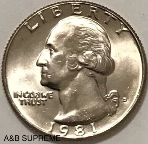 1981 D Washington Quarter Dollar Gem Bu Uncirculated