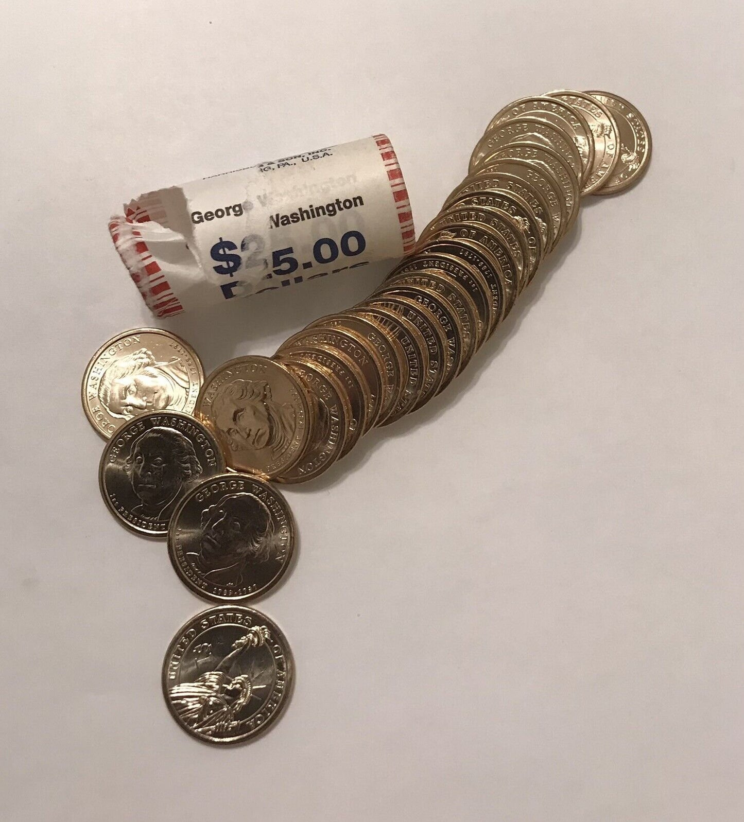 2007 D George Washington Presidential Dollar Gem Bu Uncirculated Original Roll
