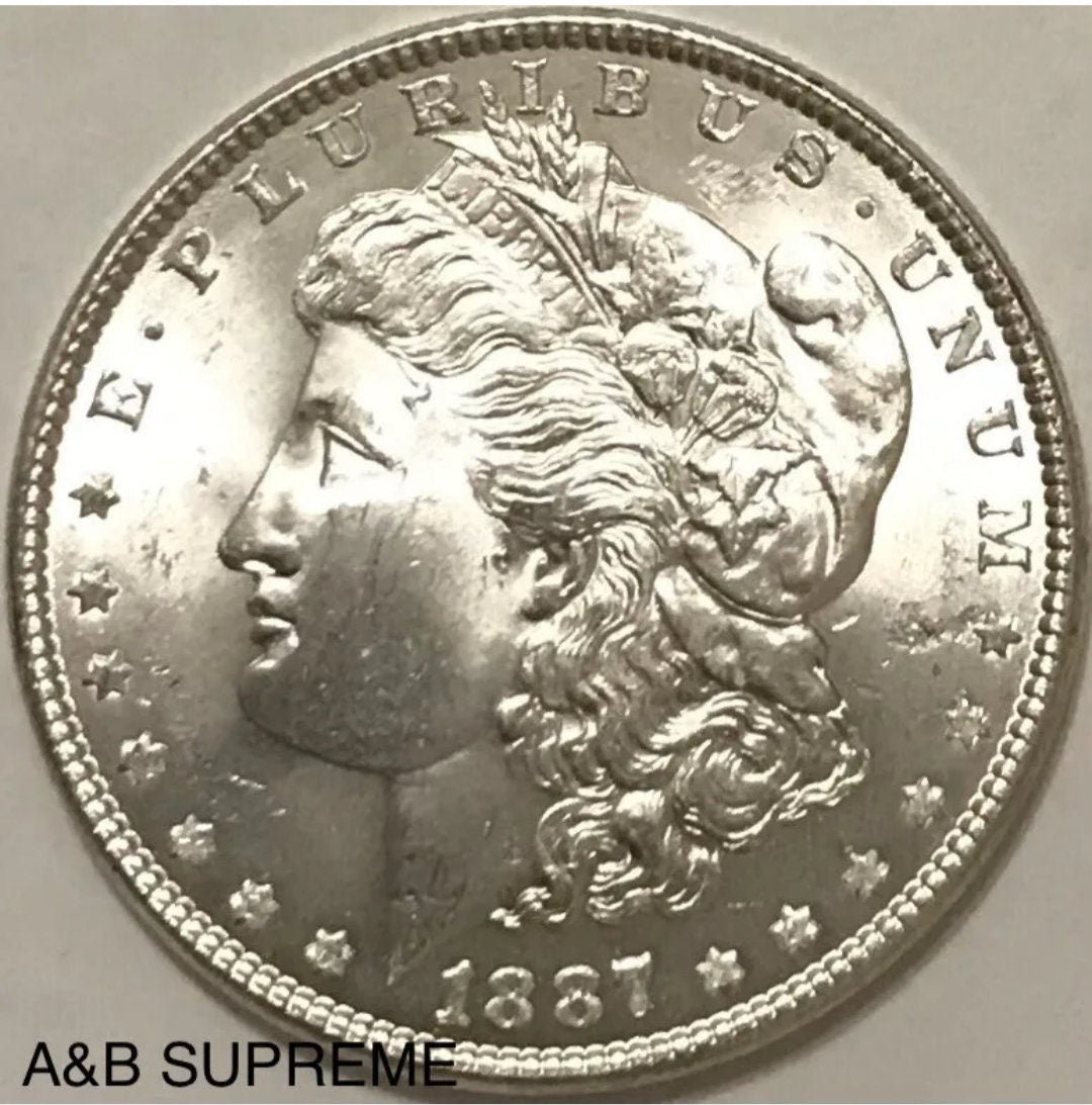 1887 Morgan Dollar From OBW Estate Roll Choice-Gem Bu Uncirculated 90% Silver