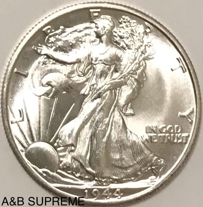 (1) WALKING LIBERTY HALF DOLLAR FROM OBW ROLL ESTATE HOARD CHOICE-GEM BU UNCIRCULATED 90% SILVER