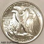 (1) WALKING LIBERTY HALF DOLLAR FROM OBW ROLL ESTATE HOARD CHOICE-GEM BU UNCIRCULATED 90% SILVER