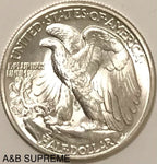 (1) WALKING LIBERTY HALF DOLLAR FROM OBW ROLL ESTATE HOARD CHOICE-GEM BU UNCIRCULATED 90% SILVER