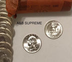One (1) 1932-1964 Washington Quarter From OBW Roll Estate Hoard Choice-Gem Bu Uncirculated 90% Silver
