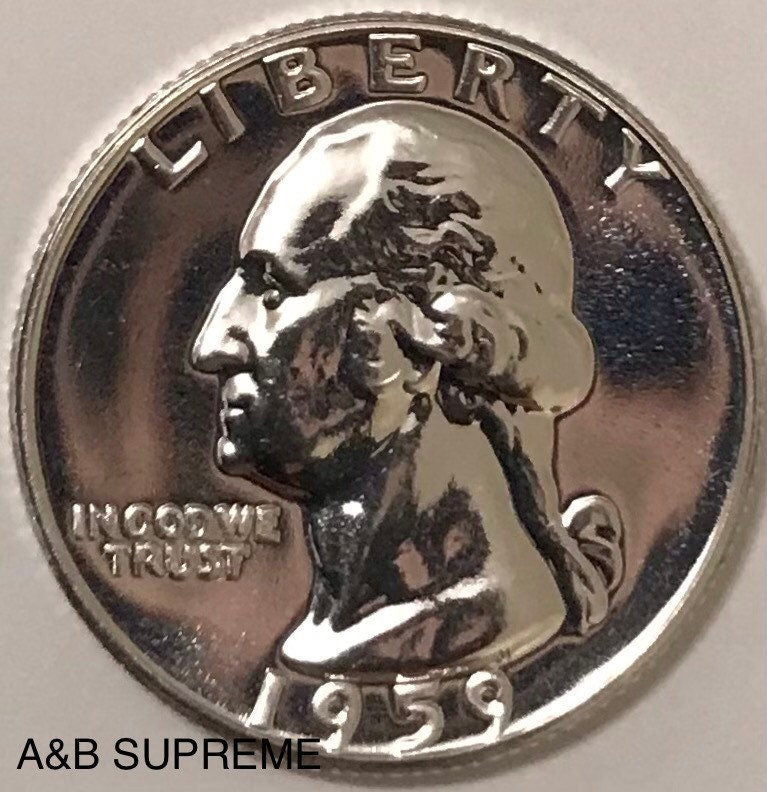 1959 Washington Quarter Gem Proof 90% Silver