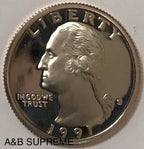 1991 S Washington Quarter Dollar Clad Gem Proof