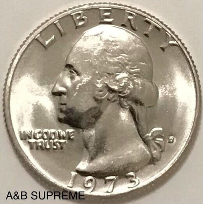 1973 D Washington Quarter Dollar Gem Bu Uncirculated