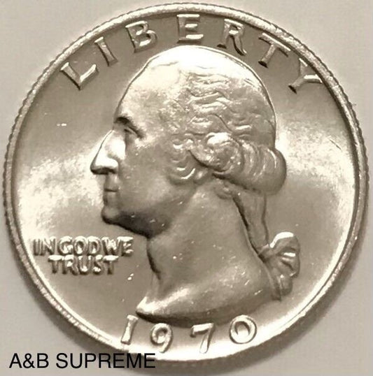 1970 Washington Quarter Dollar Gem Bu Uncirculated