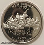 1999 S State Quarter New Jersey Deep Cameo Clad Gem Proof
