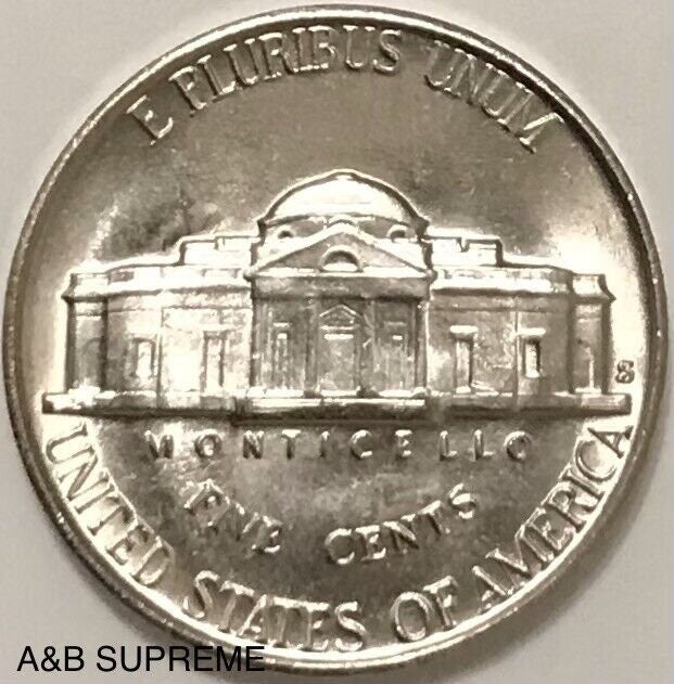 1954 S Jefferson Nickel Gem Bu Uncirculated