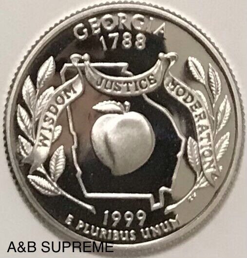 1999 S State Quarter Georgia Deep Cameo Clad Gem Proof