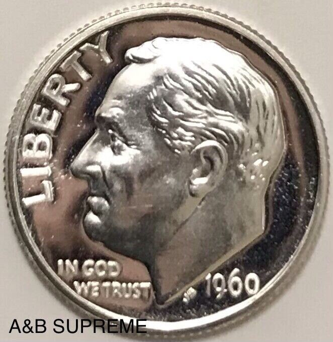1960 Roosevelt Dime Gem Proof 90% Silver