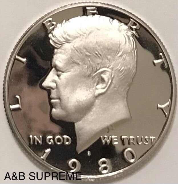 1980 S Kennedy Half Dollar Gem Cameo Clad Proof