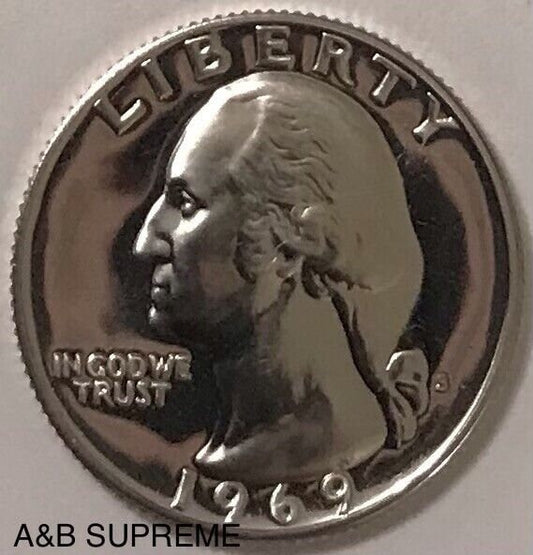 1969 S Washington Quarter Dollar Clad Gem Proof