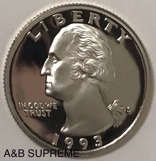 1993 S Washington Quarter Dollar Clad Gem Proof