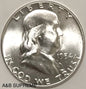 1954 Franklin Half Dollar Uncirculated Gem Bu 90% Silver