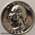 1964 Washington Quarter Gem Proof 90% Silver