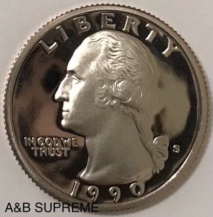 1990 S Washington Quarter Dollar Clad Gem Proof