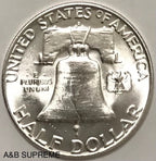 1954 D Franklin Half Dollar Uncirculated Gem Bu 90% Silver