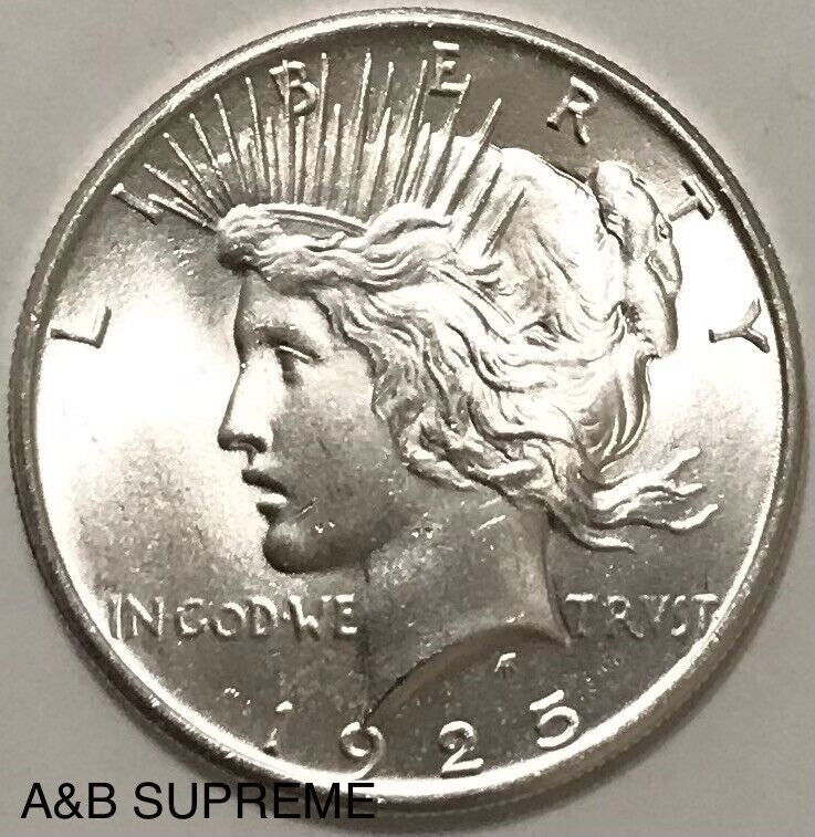 1925 Peace Dollar Gem Bu Uncirculated 90% Silver