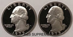 1979 S Washington Quarter Dollar Type 1 and 2 Filled & Clear S Clad Gem Proof