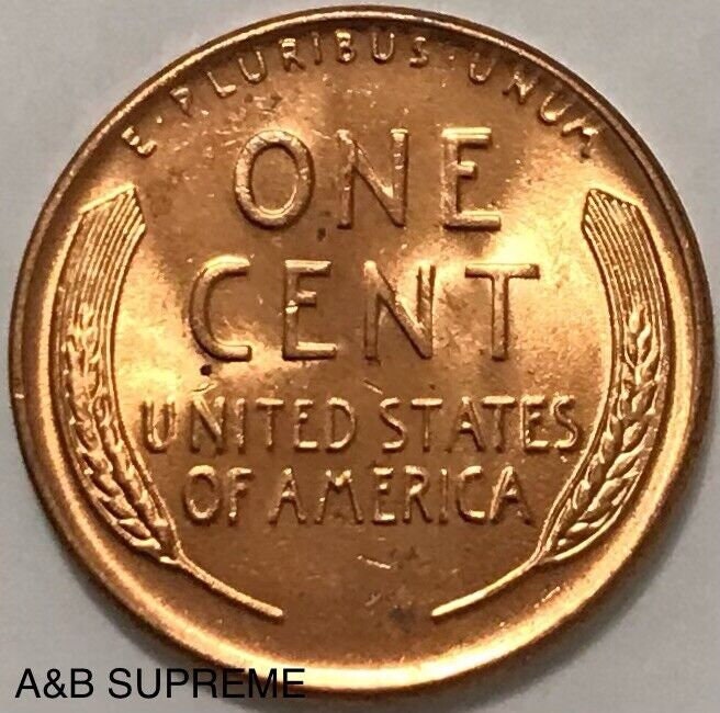 1956 D Lincoln Wheat Cent Bronze Penny Gem Bu Uncirculated
