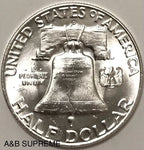 1953 D Franklin Half Dollar Gem Bu Uncirculated 90% Silver